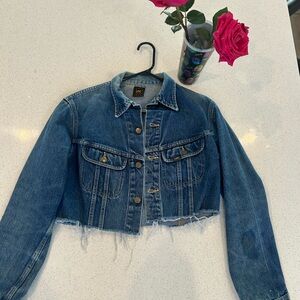 Lee Blue Cropped Jean Jacket